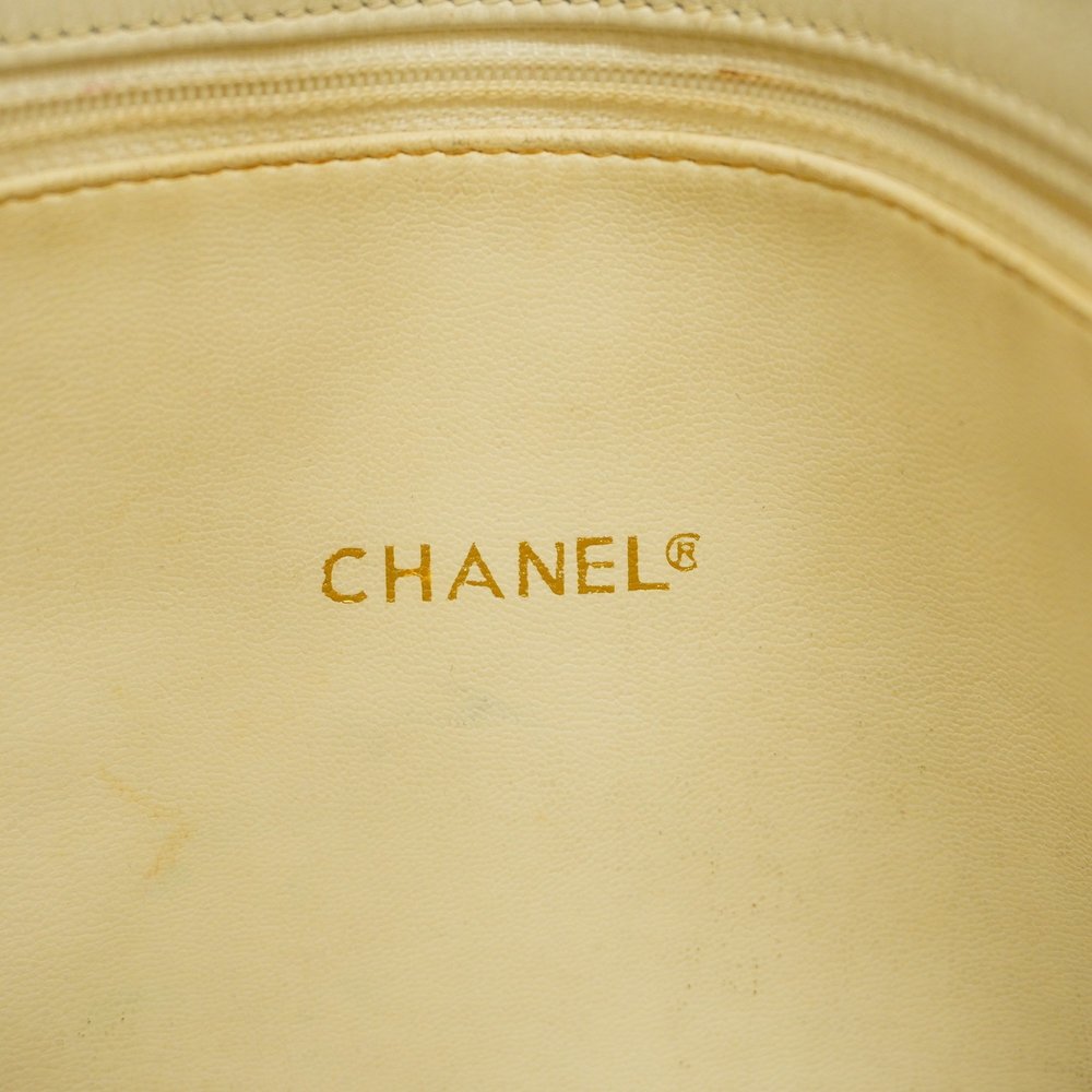 CHANELAuth Chain Shoulder Women's Canvas Shoulder Bag Beige,Navy - Picture 5 of 10